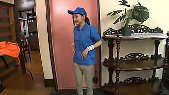 Asian Babe Gets Fucked Hard In The Ass By A Delivery Man